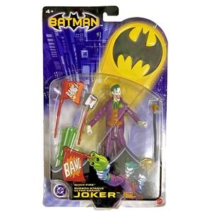 QUICK FIRE‎ JOKER DC Mattel 2003 Batman Action Figure With The Joker Cane